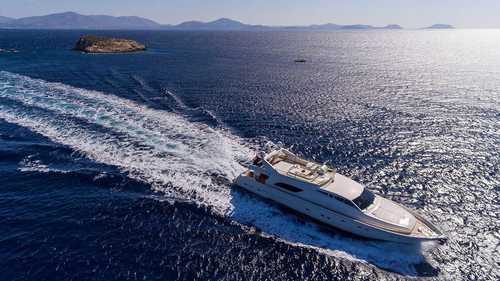 a boat in the water aboard LAZY DAYS Yacht for Sale