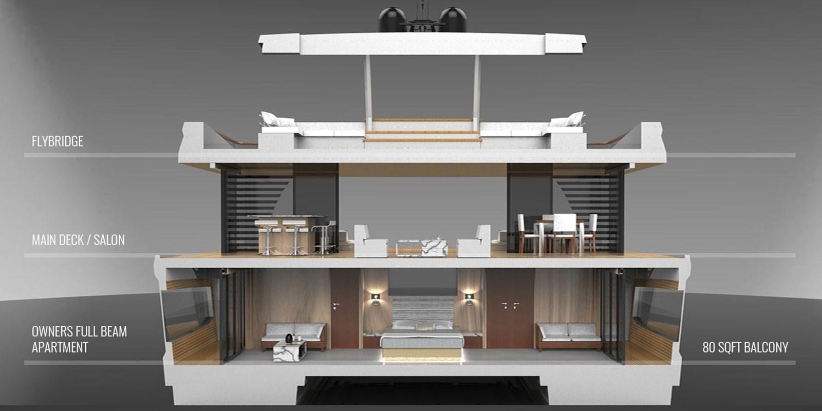 a white and black computer desk aboard 2024 LAZZARA LPC 500 Yacht for Sale