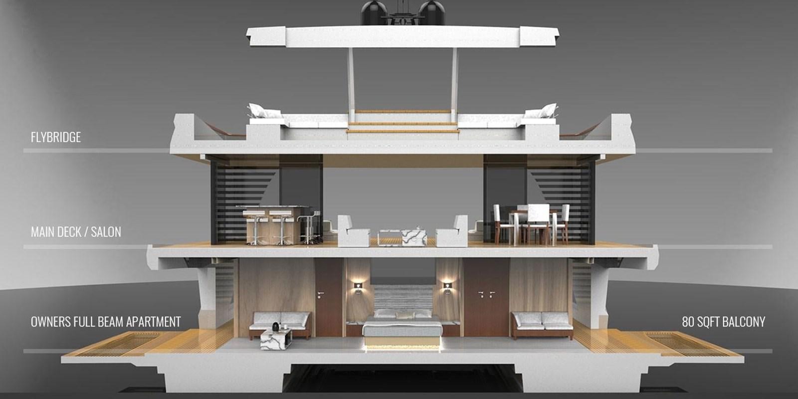 a white and black computer desk aboard 2024 LAZZARA LPC 500 Yacht for Sale