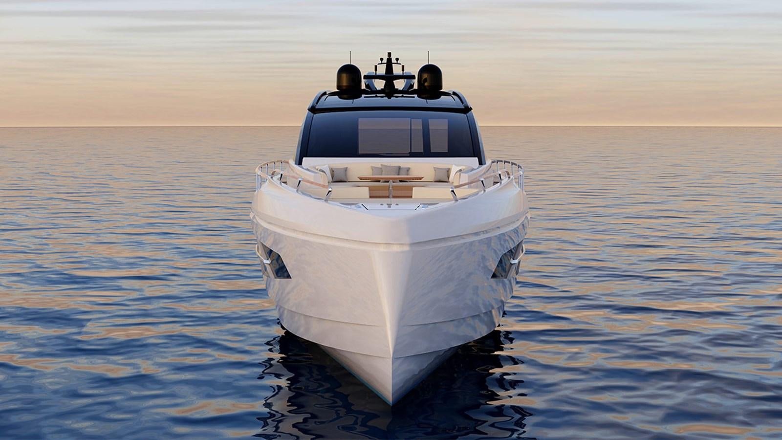 a white boat in the water aboard 2024 LAZZARA LSX 85 Yacht for Sale