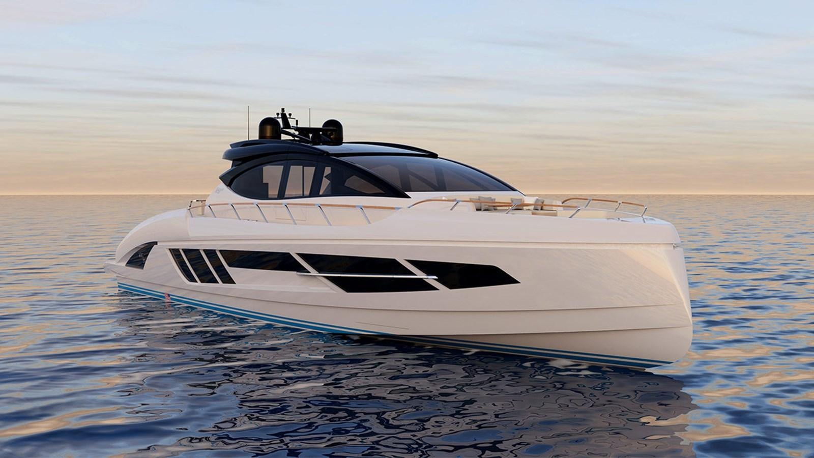 a white yacht in the water aboard 2024 LAZZARA LSX 85 Yacht for Sale