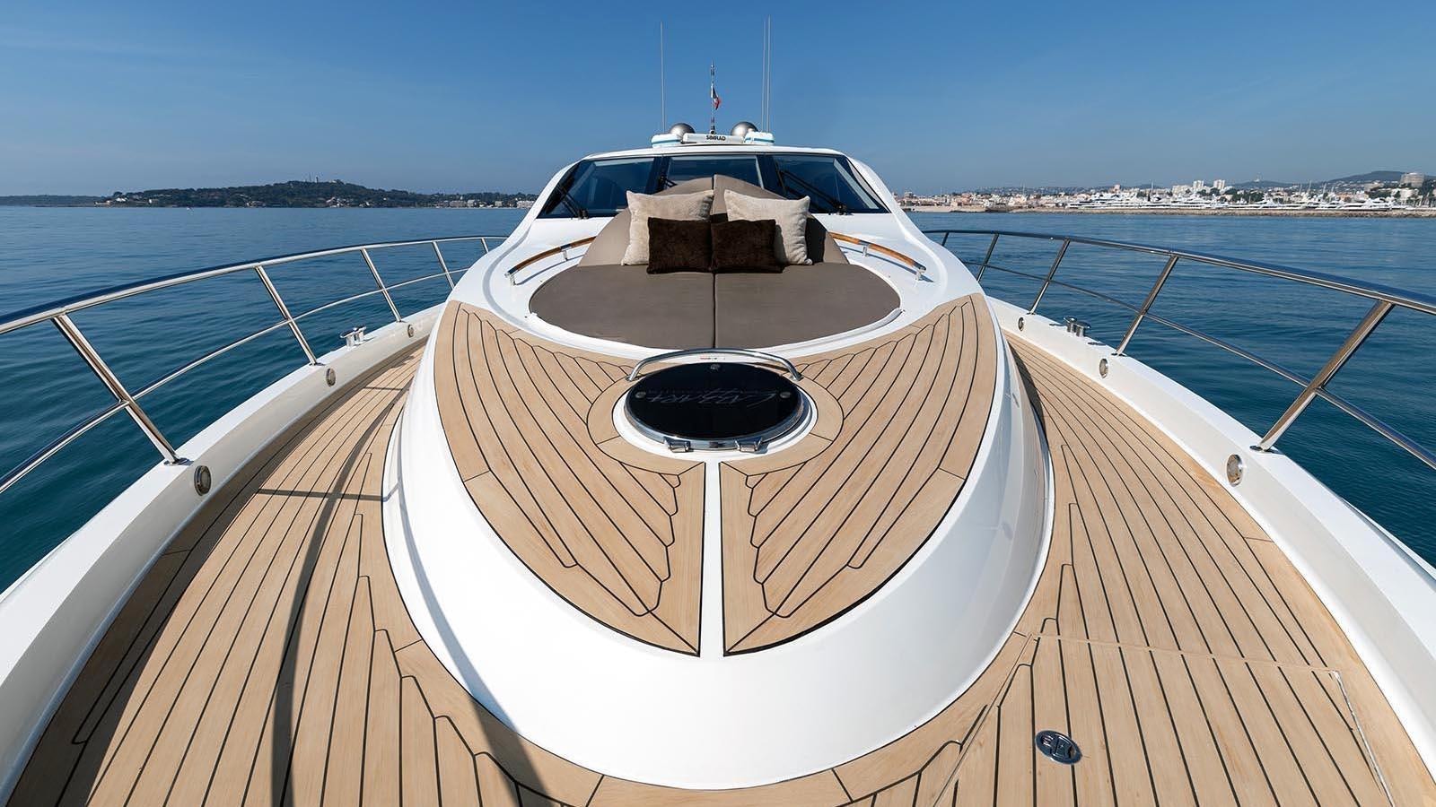 a boat on the water aboard 2008 LAZZARA LSX 75 Yacht for Sale