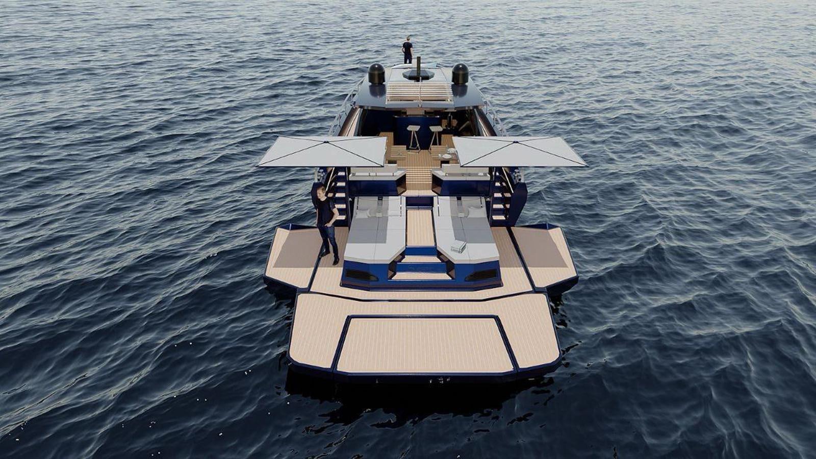 a small boat in the water aboard SUERT 70 Yacht for Sale