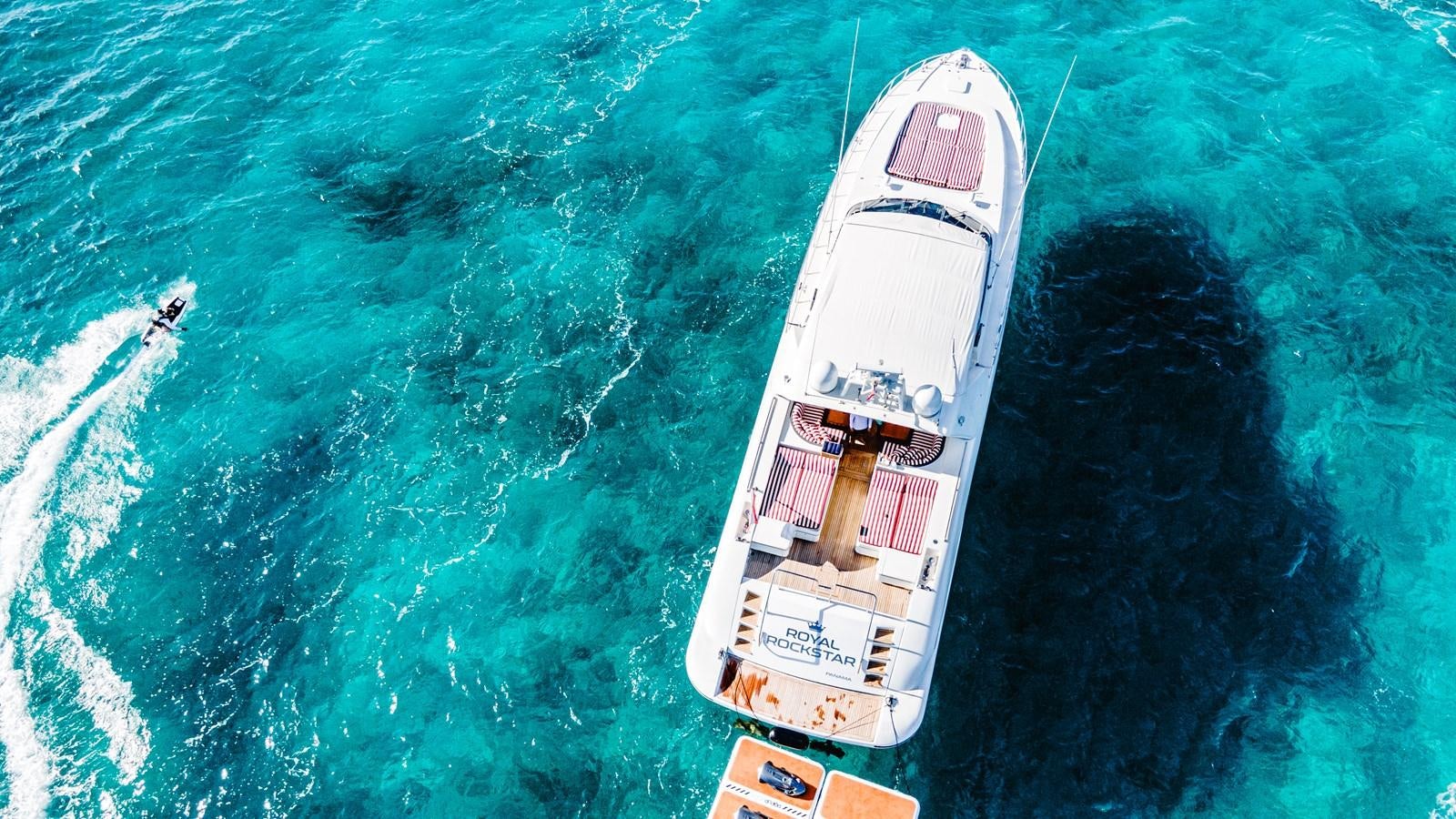 a boat in the water aboard ROYAL ROCKSTAR Yacht for Sale