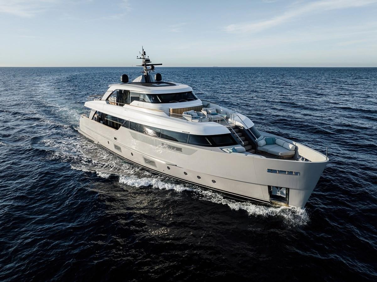 a white yacht on the water aboard STONE HILLS Yacht for Sale