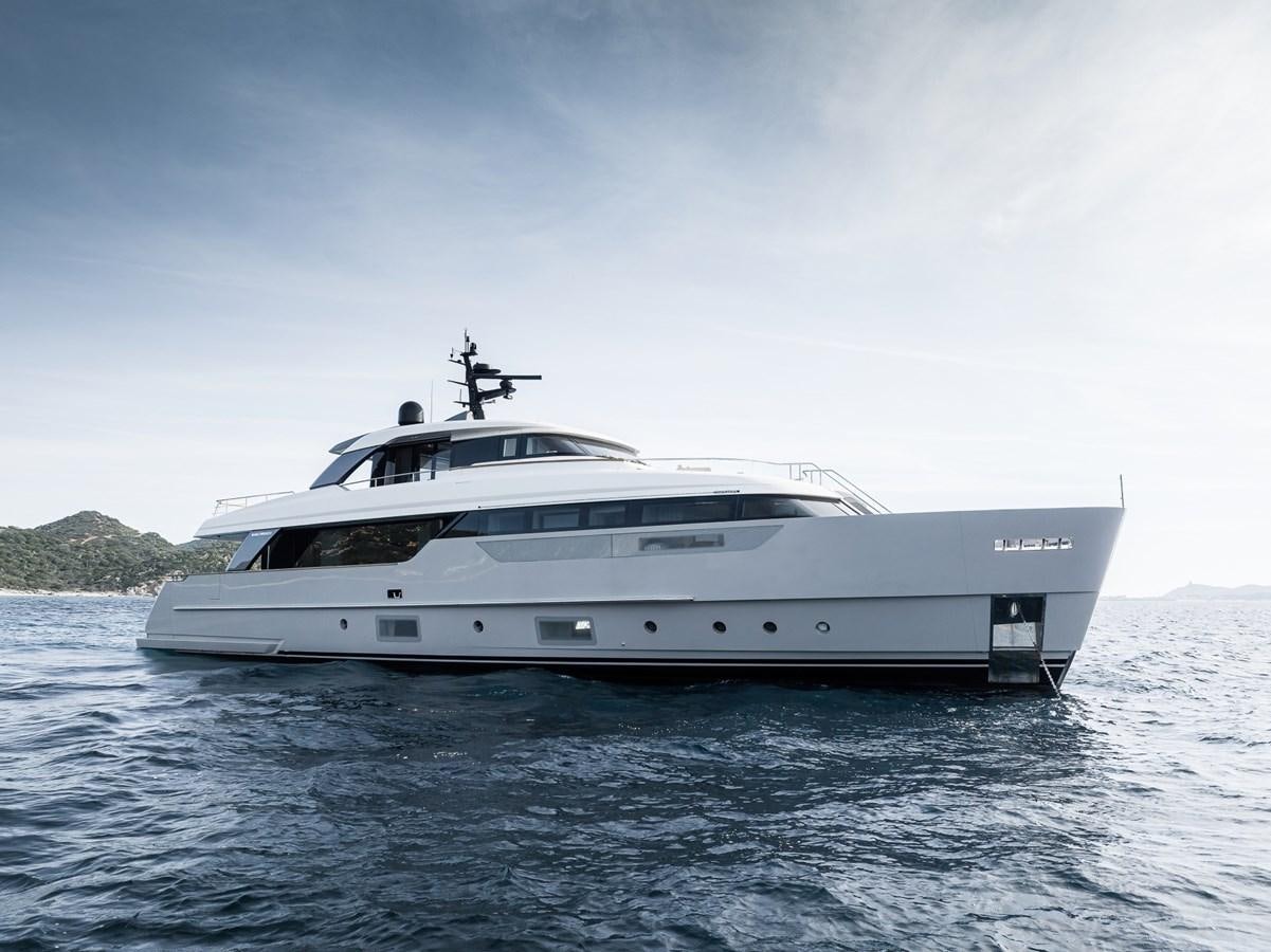 a white yacht on the water aboard STONE HILLS Yacht for Sale