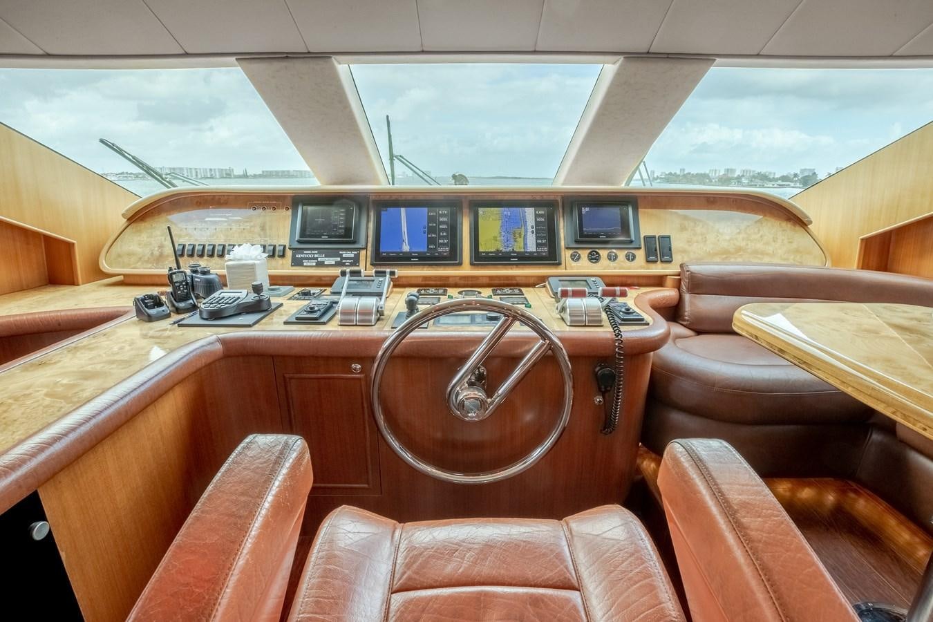 a cockpit of an airplane aboard BAD DADDY Yacht for Sale