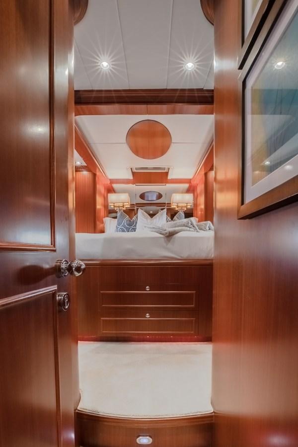 a bathroom with a mirror aboard BAD DADDY Yacht for Sale