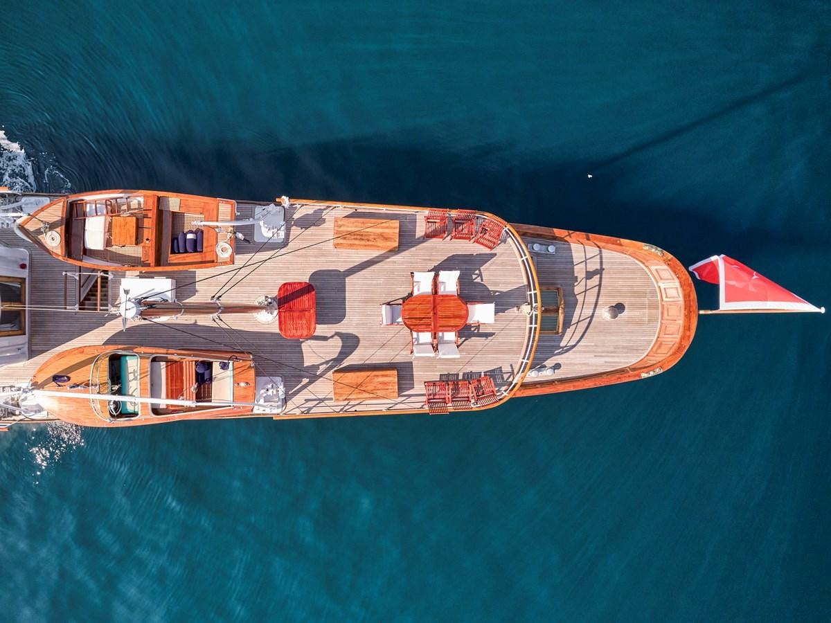 a large ship in the water aboard MADIZ Yacht for Sale