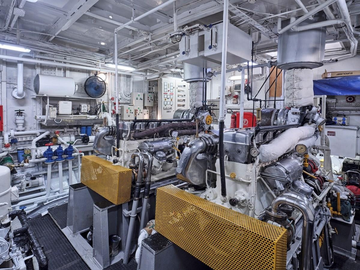 a factory with machinery aboard MADIZ Yacht for Sale