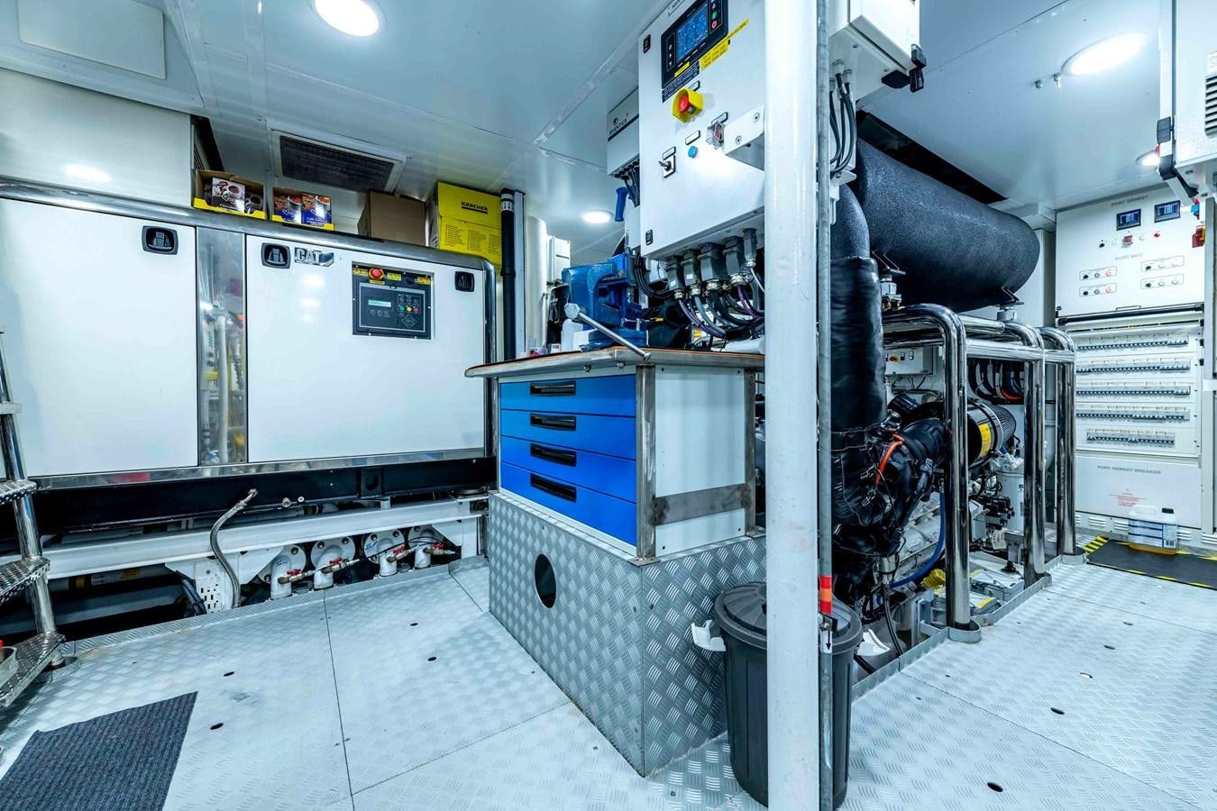 a room with machinery aboard MISS CANDY Yacht for Sale