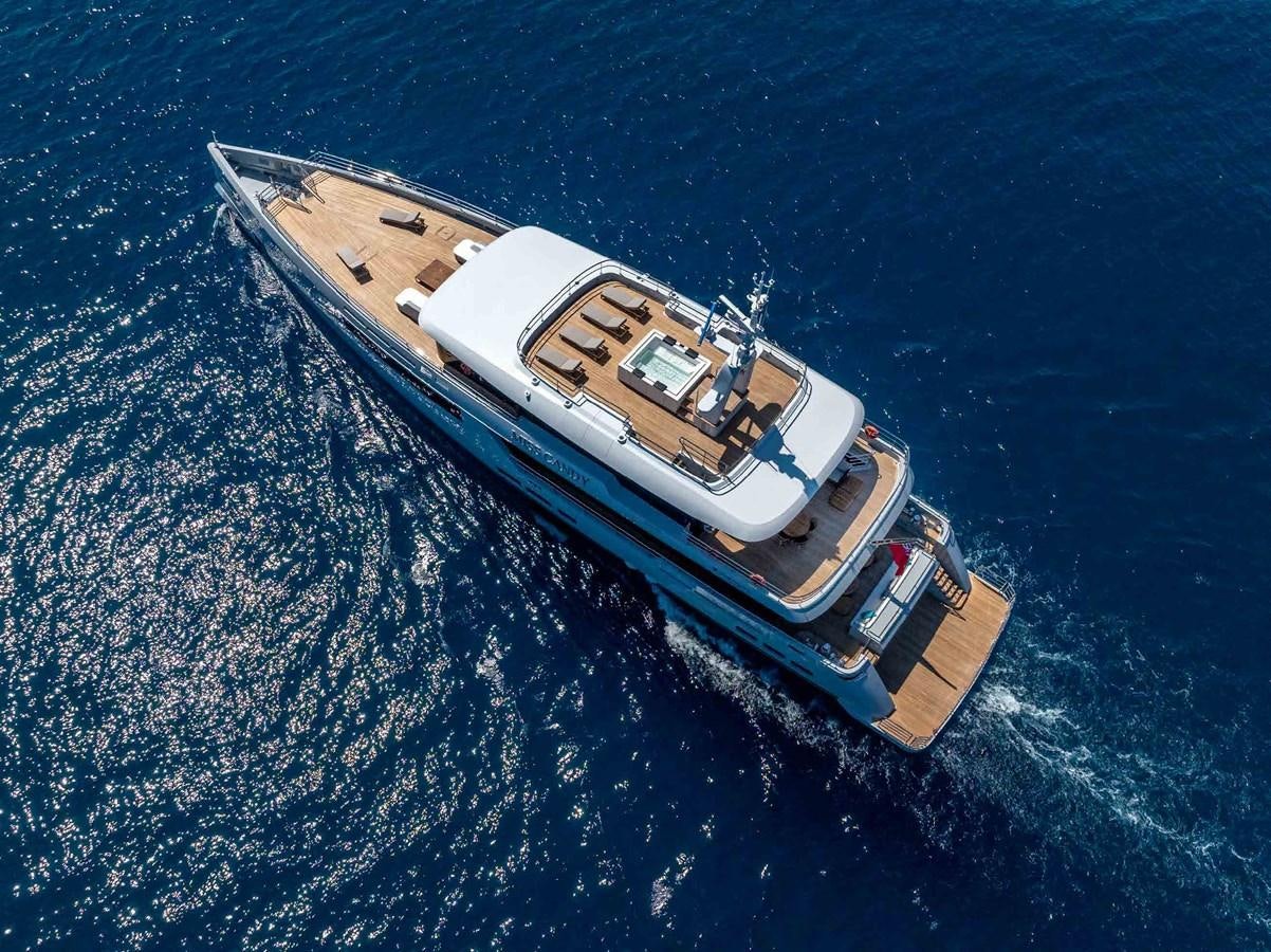 a high angle view of a ship aboard MISS CANDY Yacht for Sale