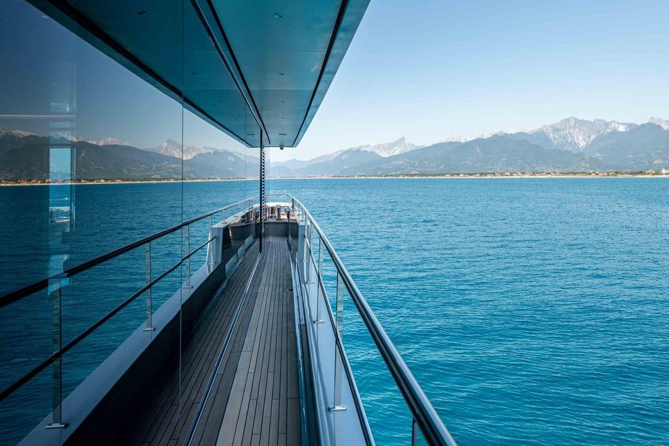 a long bridge over water aboard MISS CANDY Yacht for Sale