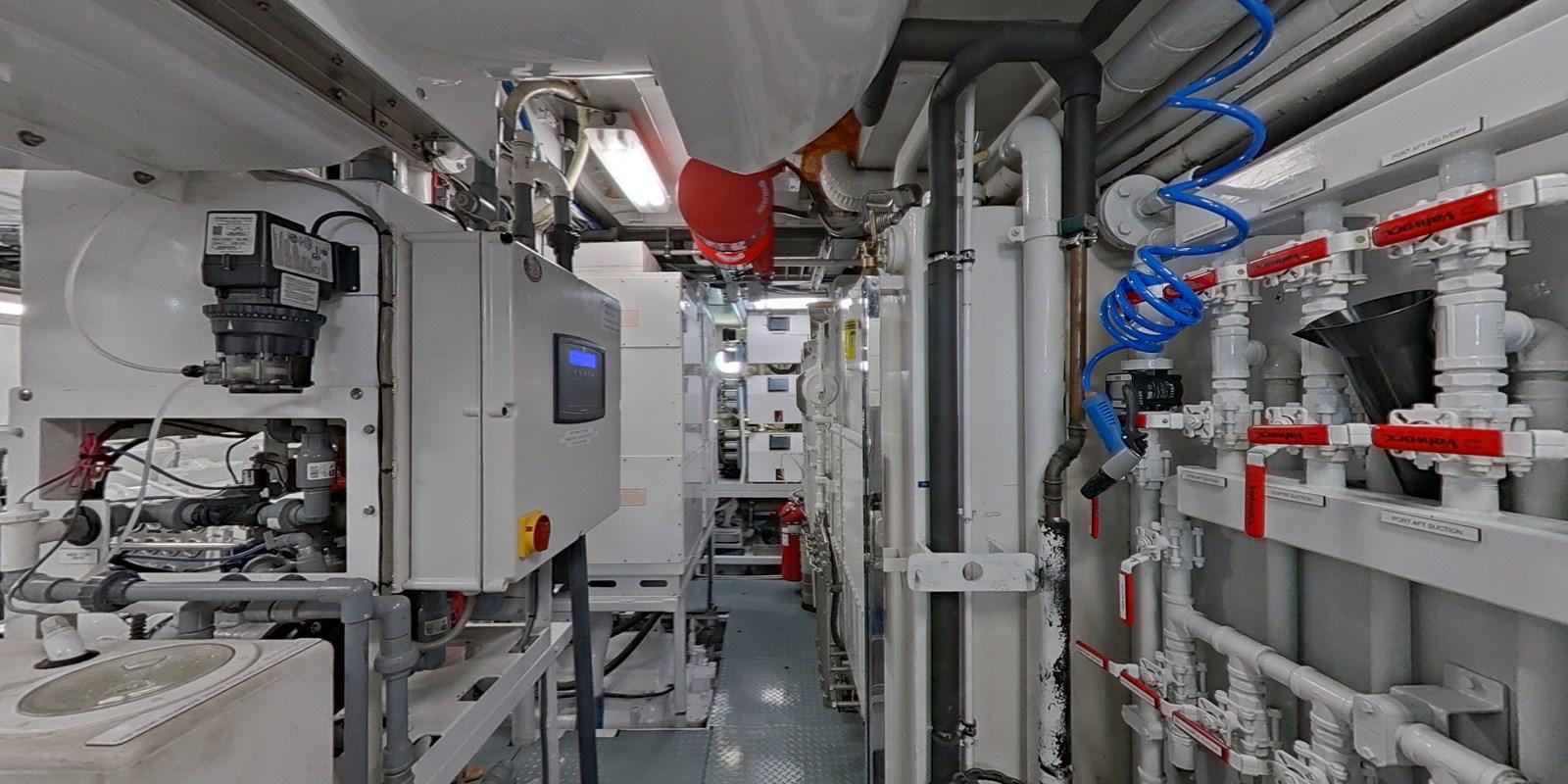 a room with machinery aboard CALYPSO Yacht for Sale