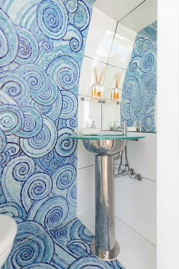 a metal sink with a faucet aboard LADY B Yacht for Sale