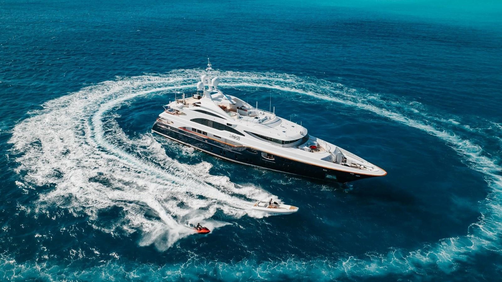 a ship on the water aboard LADY B Yacht for Sale