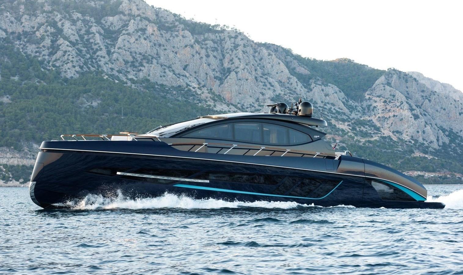 a boat on the water aboard 2024 LAZZARA LSX 67 Yacht for Sale