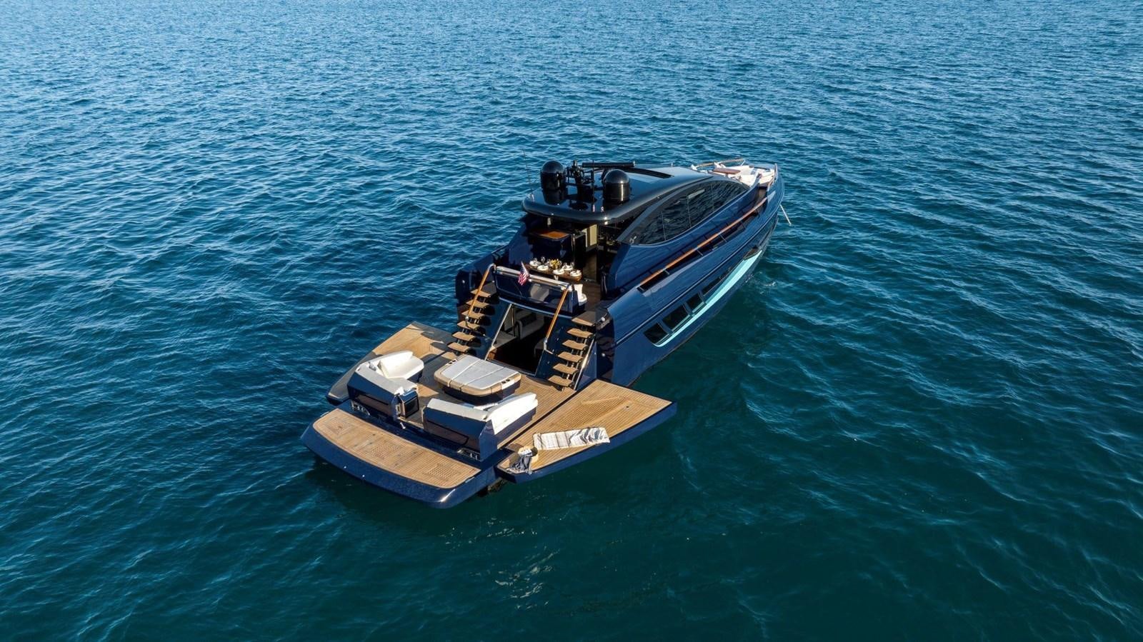 a boat in the water aboard 2024 LAZZARA LSX 67 Yacht for Sale