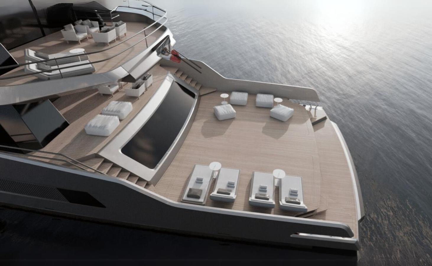 a model of a space ship aboard K+ Yacht for Sale