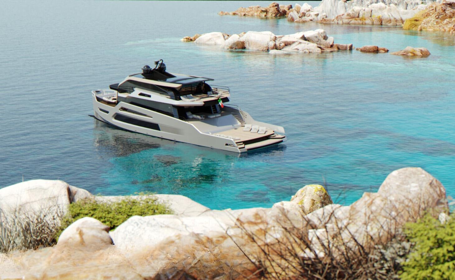 a boat on the water aboard K+ Yacht for Sale