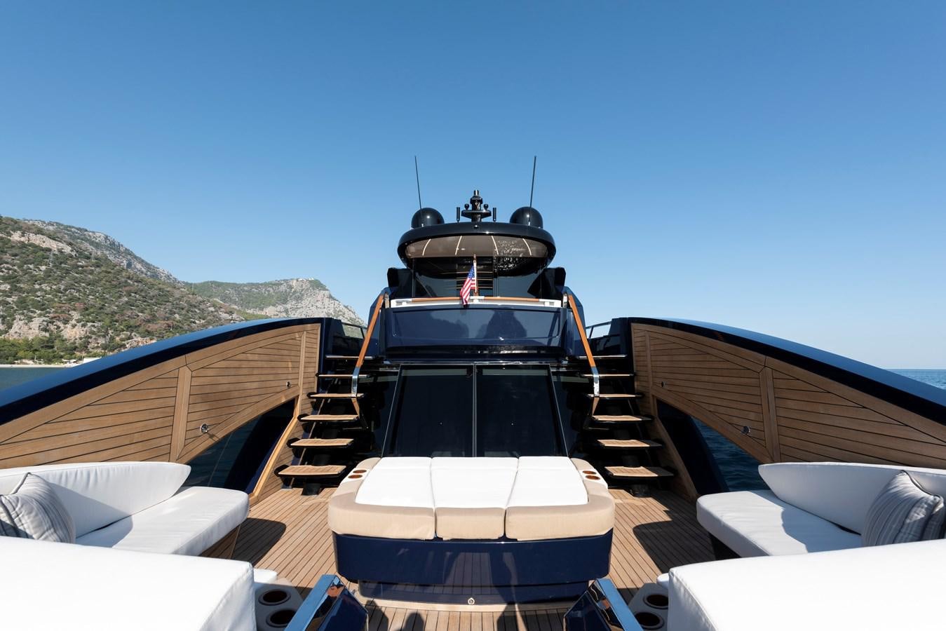 a boat on a dock aboard LSX 67 SPORT EXPRESS Yacht for Sale