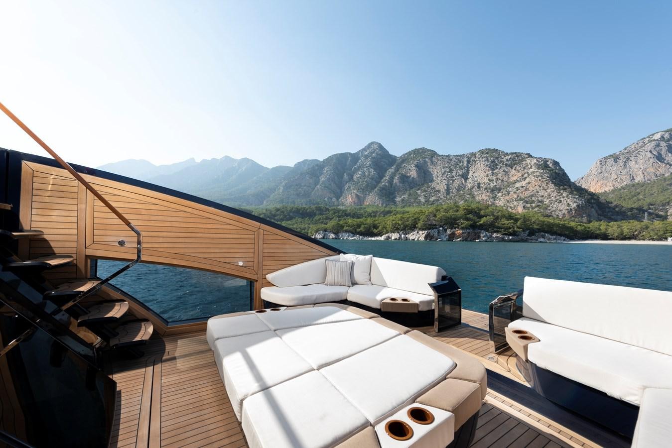 a large patio with a pool aboard LSX 67 SPORT EXPRESS Yacht for Sale