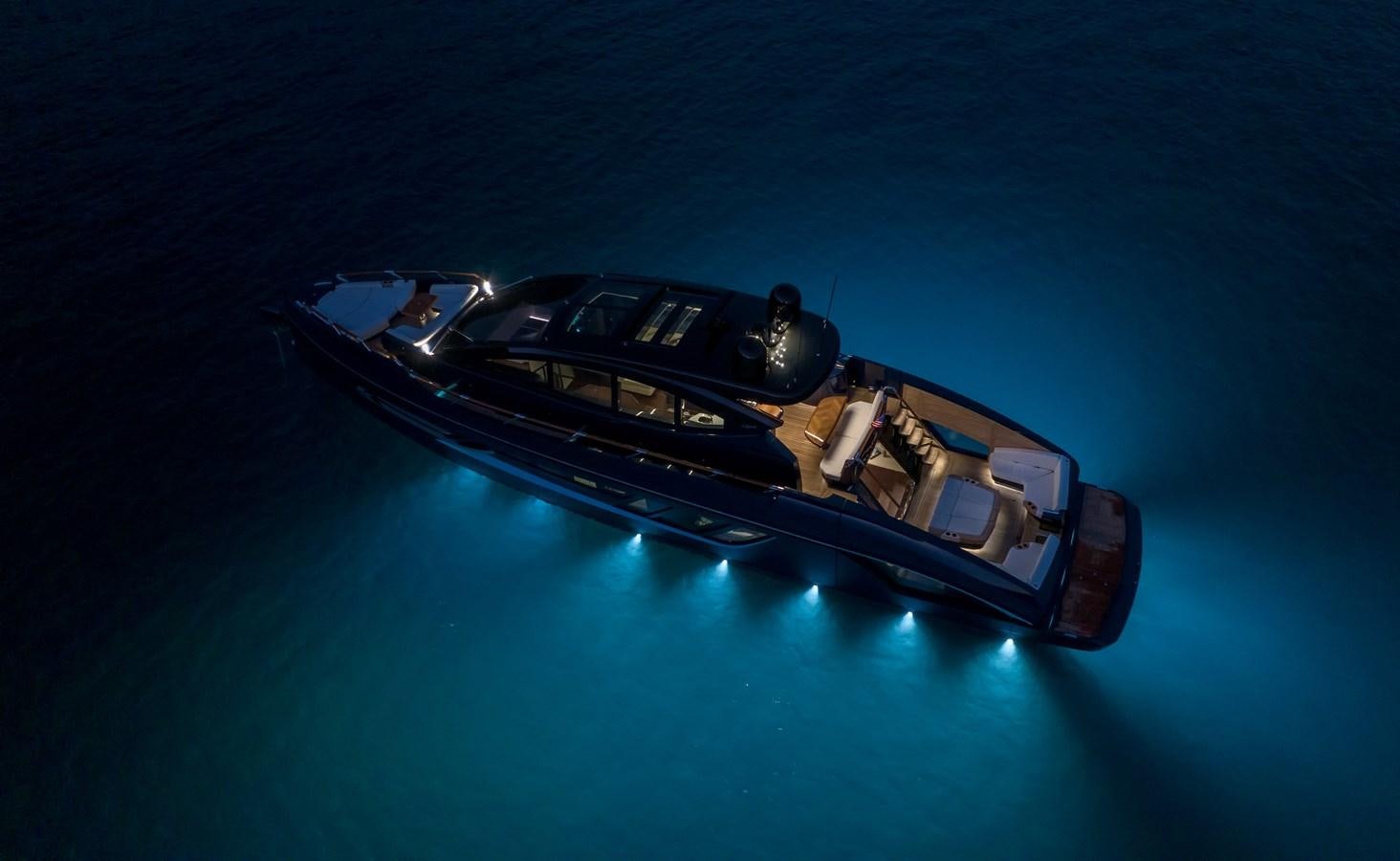 a black and silver car aboard LSX 67 SPORT EXPRESS Yacht for Sale