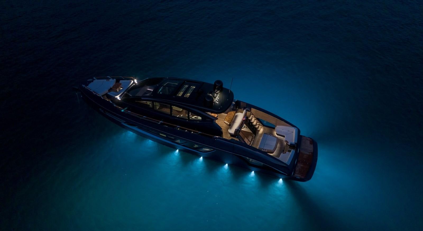 a futuristic looking car aboard LSX 67 SPORT EXPRESS Yacht for Sale
