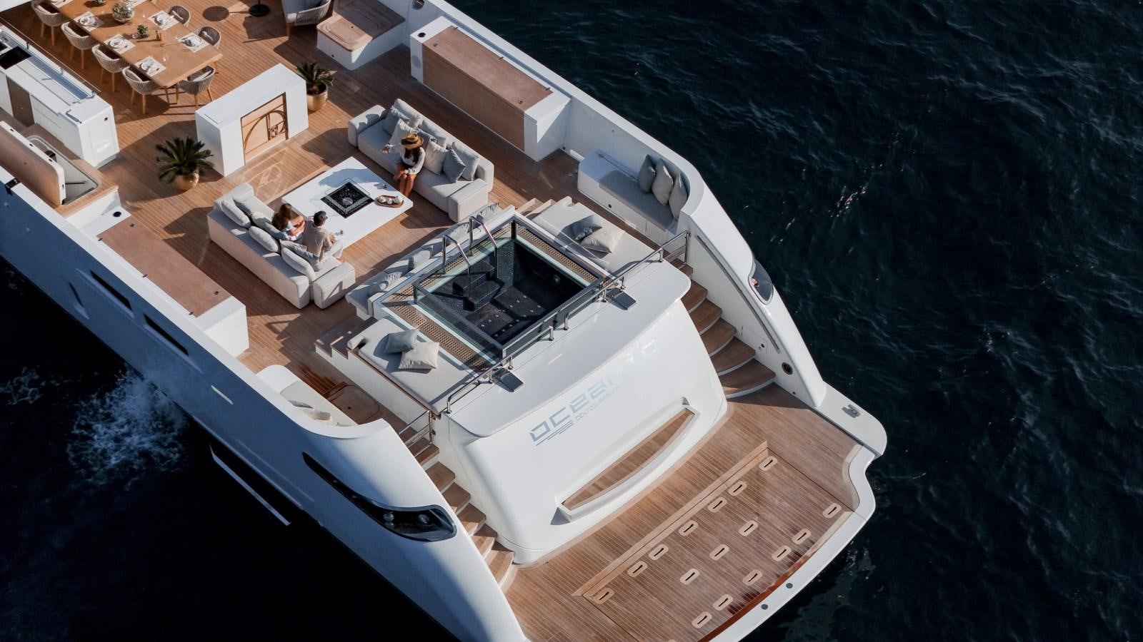 a high angle view of a boat aboard OCEANIC GRAND Yacht for Sale