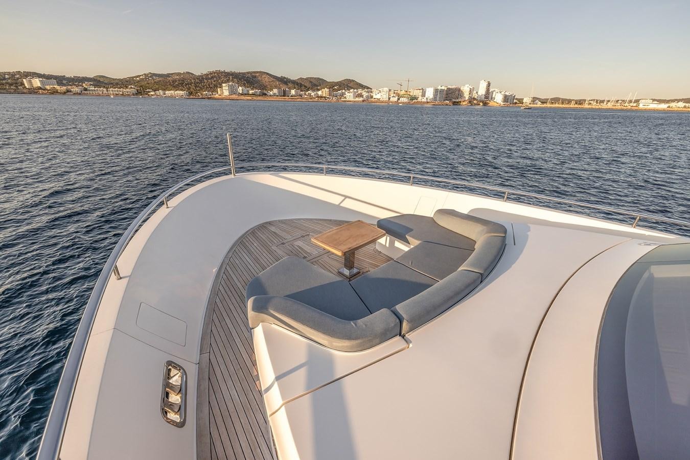 the front of a boat aboard COBANA Yacht for Sale