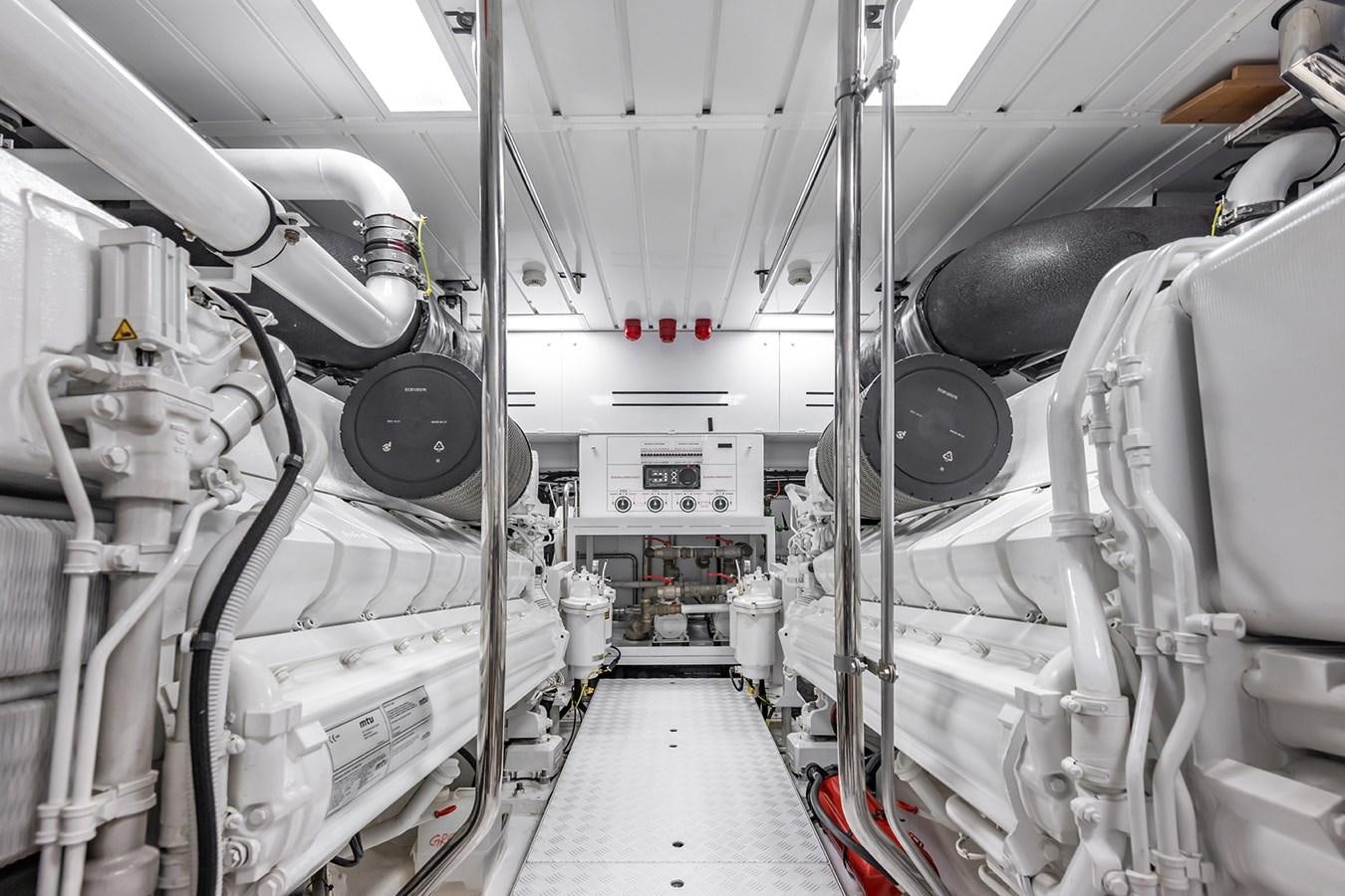 a room with several large machines aboard COBANA Yacht for Sale