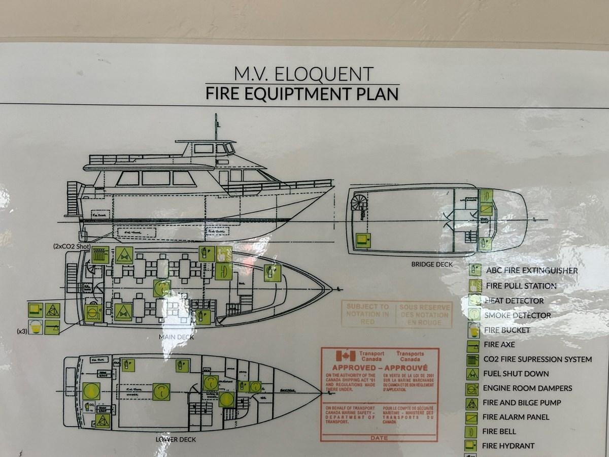 diagram, engineering drawing aboard 1990 PALMER MARINE 68 Yacht for Sale