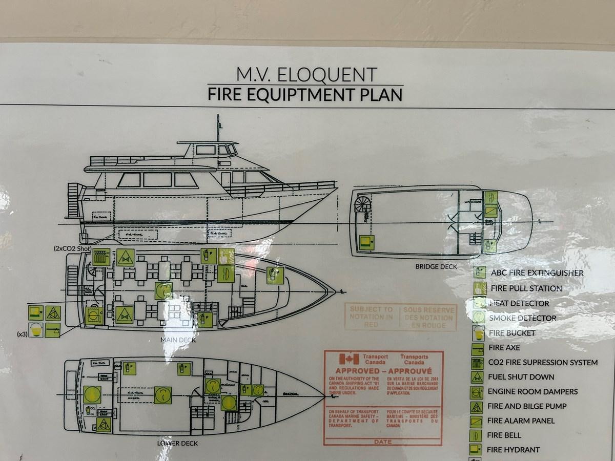 diagram, engineering drawing aboard 1990 PALMER MARINE 68 Yacht for Sale