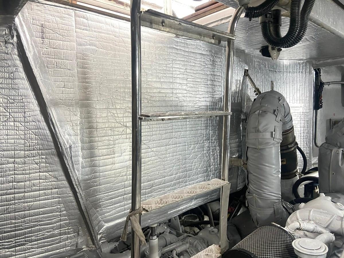 a room with a large metal wall aboard AUGUST MOON Yacht for Sale