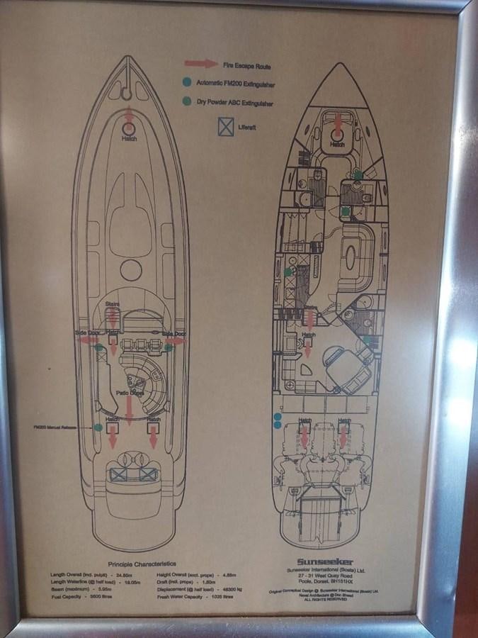 diagram aboard AUGUST MOON Yacht for Sale