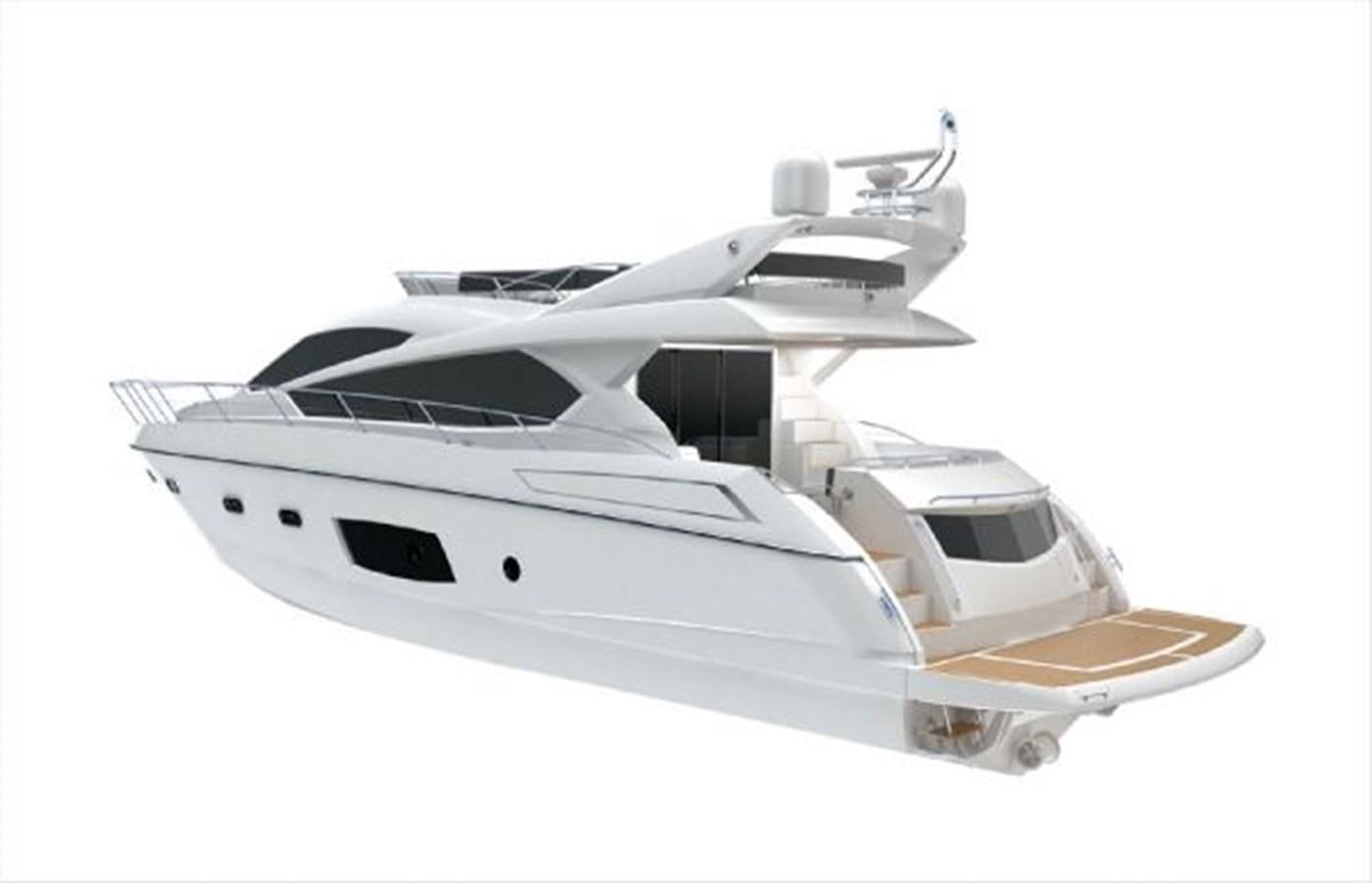 a white and silver helicopter aboard 2012 SUNSEEKER MANHATTAN 63 Yacht for Sale