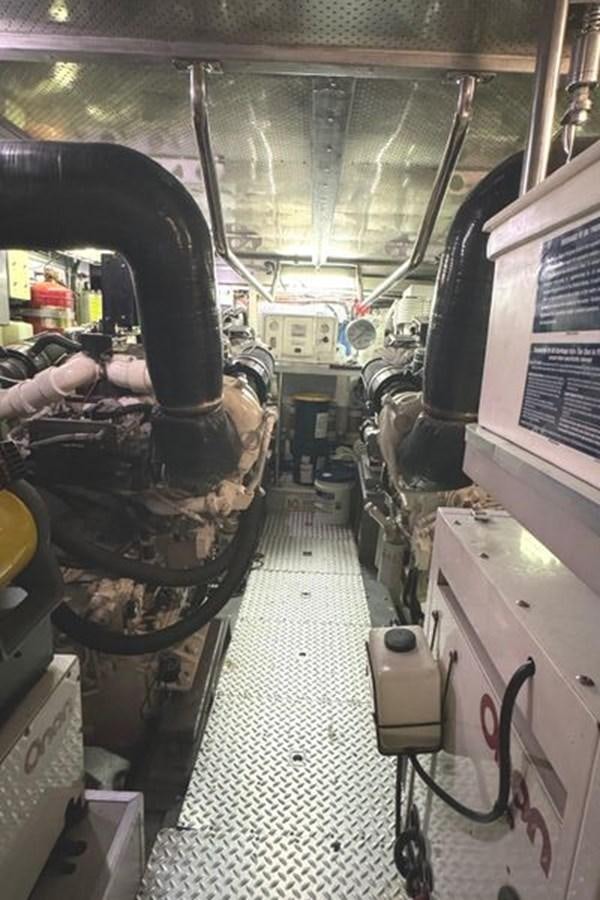 a large room with machinery aboard CLASSIFIED Yacht for Sale