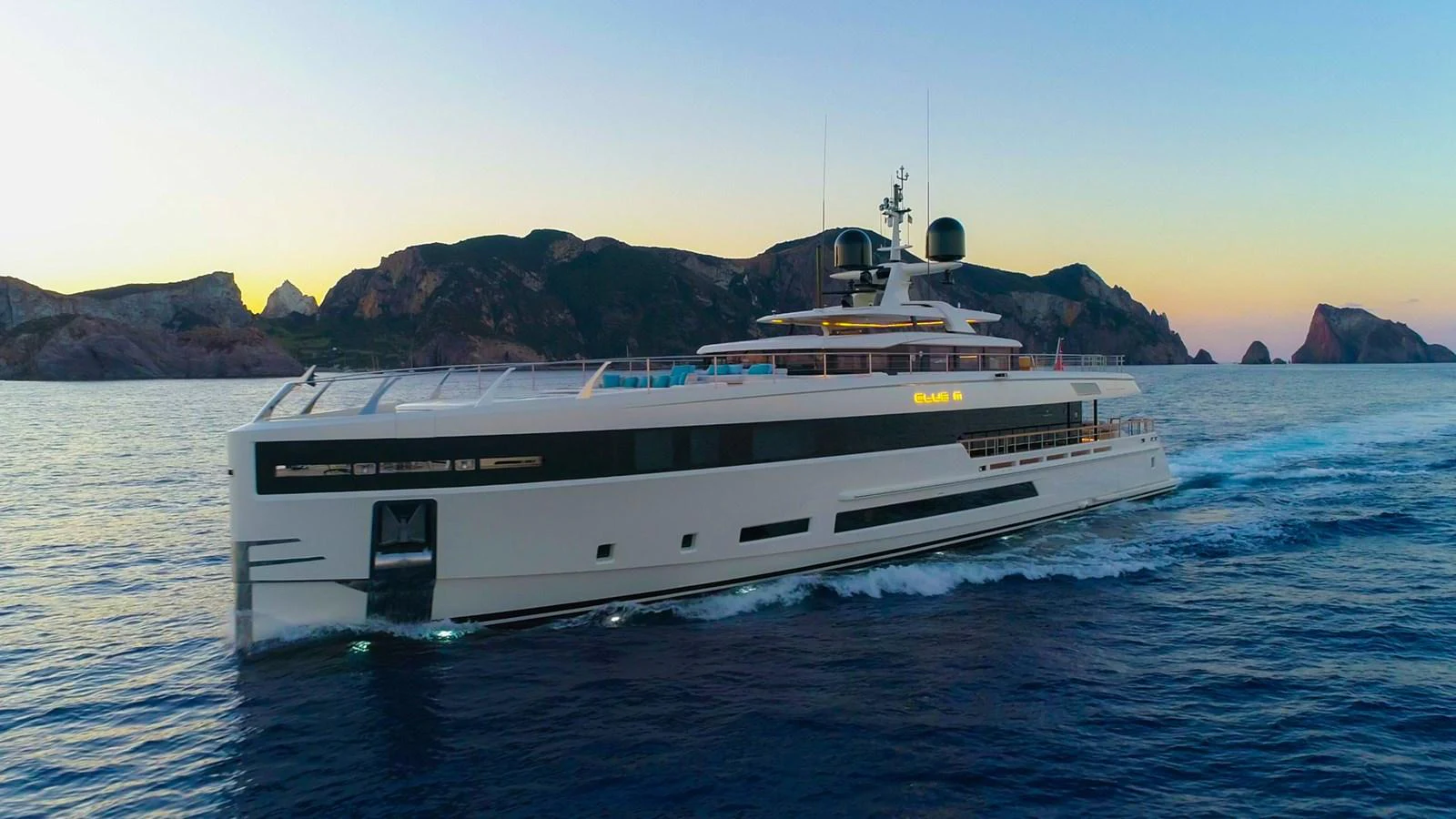 a boat in the water aboard CLUB M Yacht for Sale