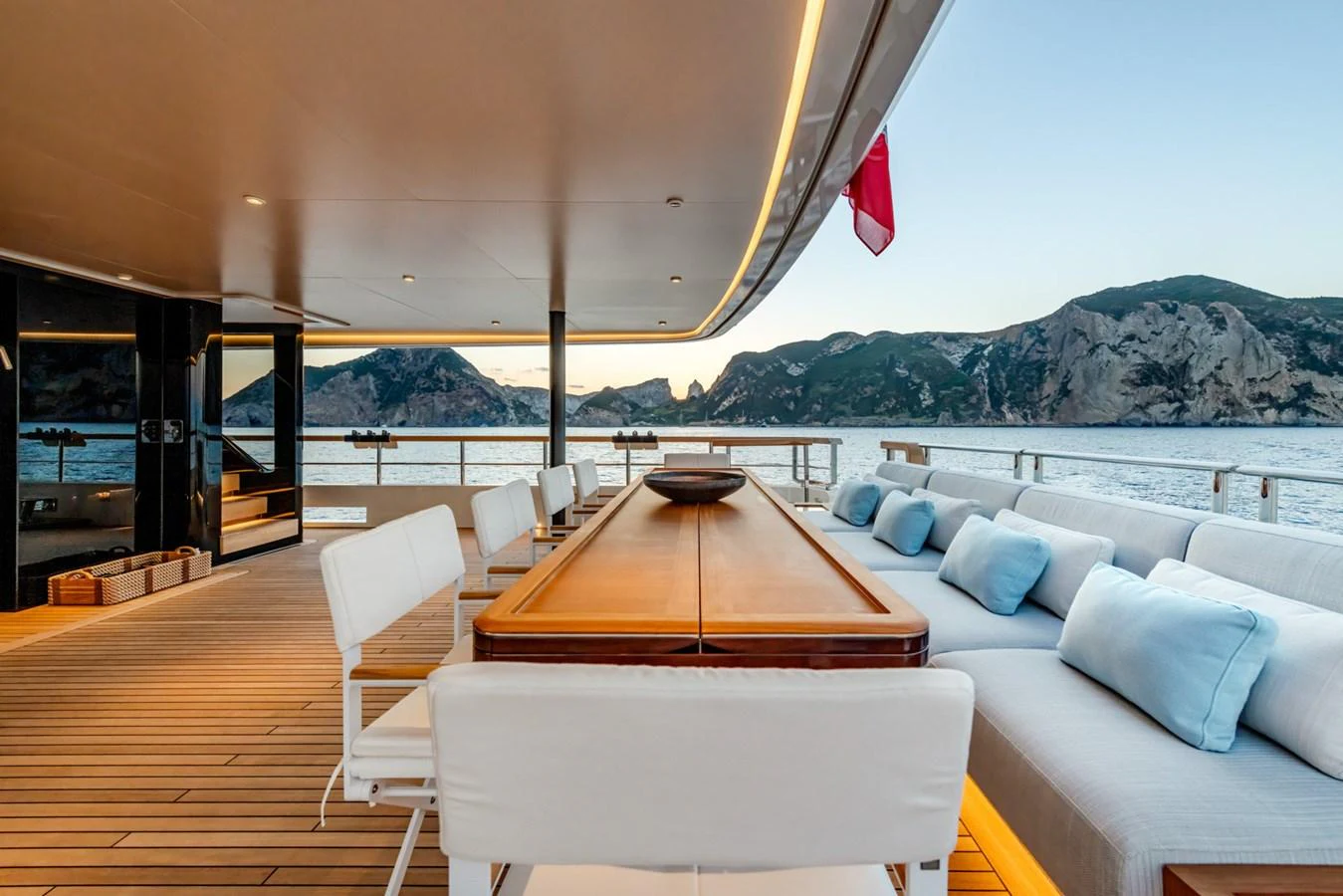 a boat on the water aboard CLUB M Yacht for Sale