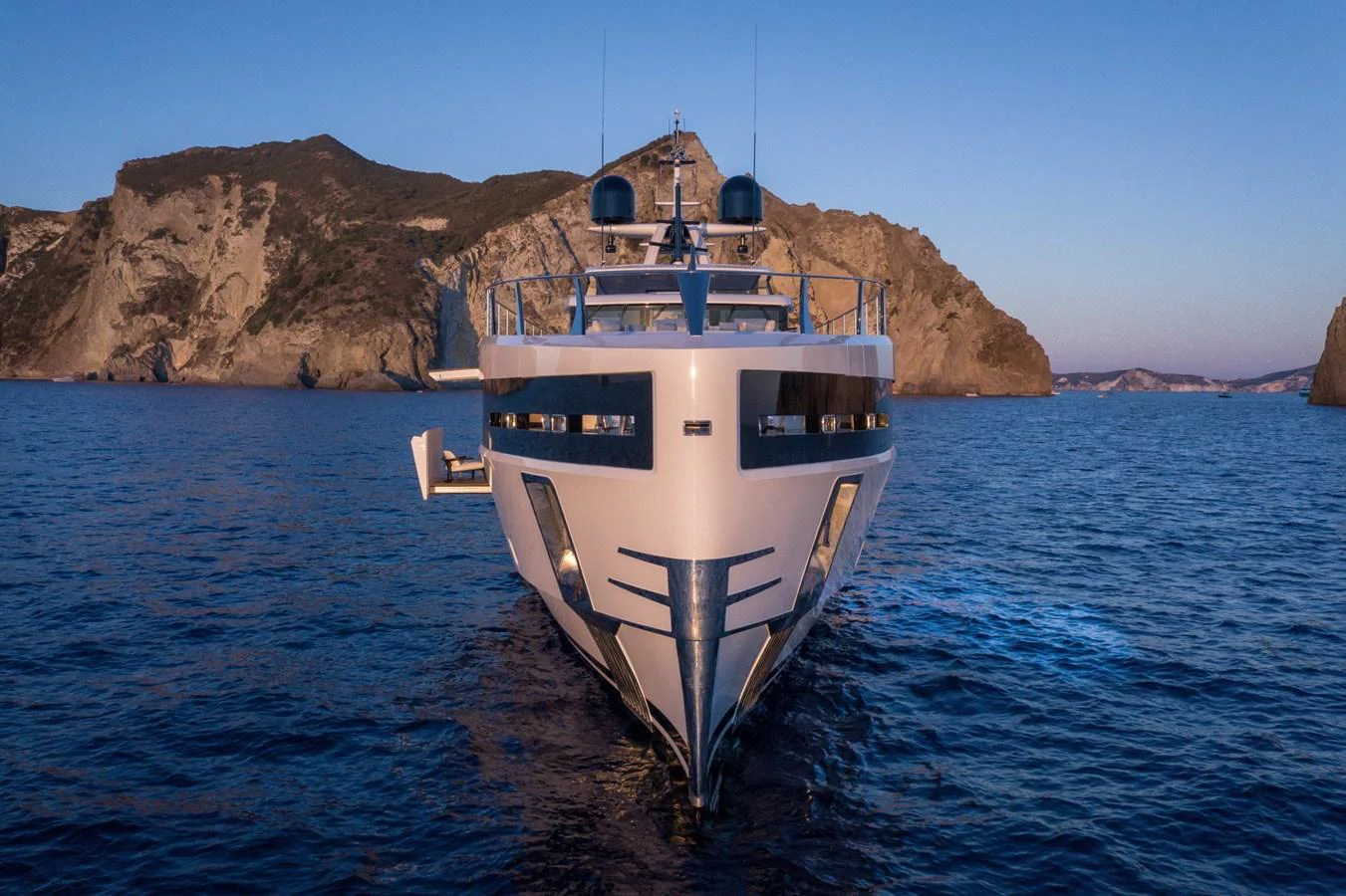 a boat in the water aboard CLUB M Yacht for Sale