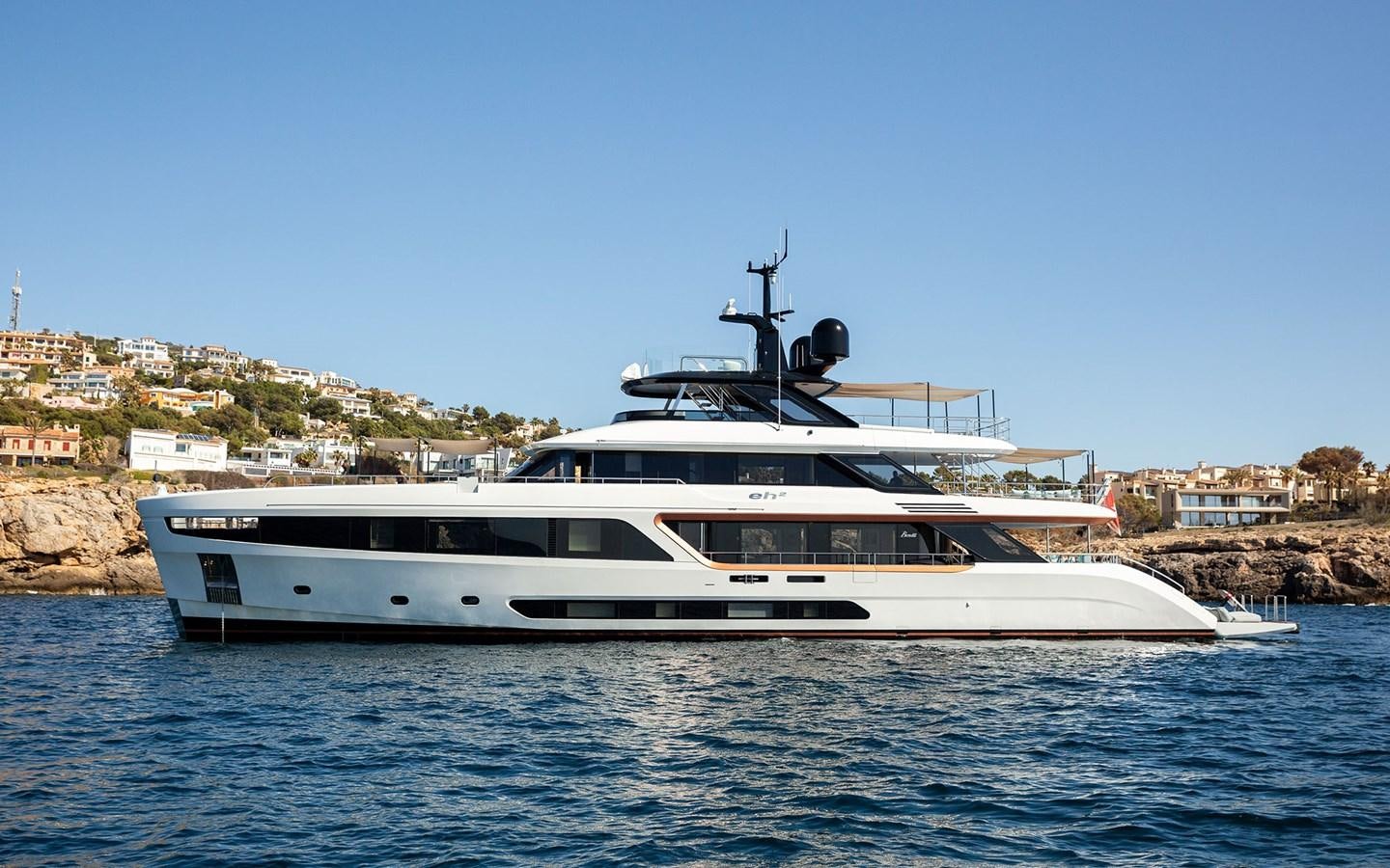 a boat on the water aboard EH2 Yacht for Sale