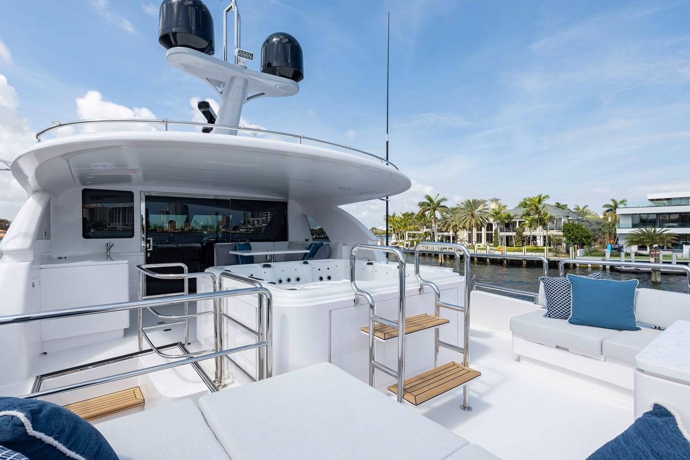 a boat on a deck aboard E90 MOTOR Yacht for Sale