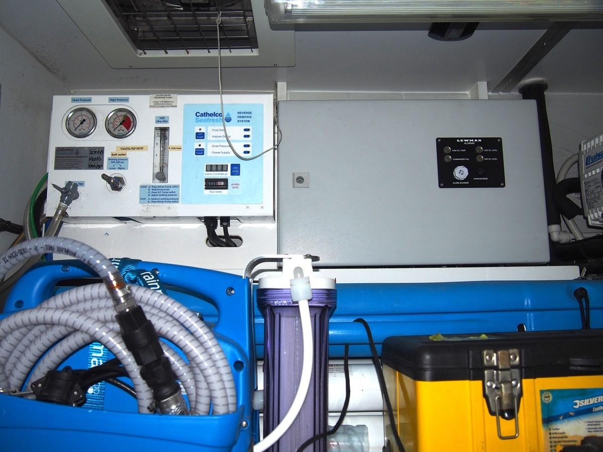 a few blue and white wires aboard GUARDIAN ANGEL Yacht for Sale