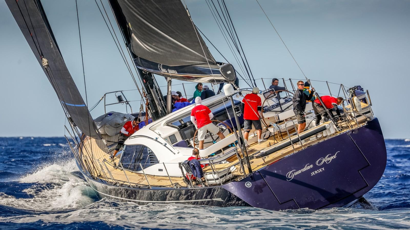 a group of people on a sailboat aboard GUARDIAN ANGEL Yacht for Sale