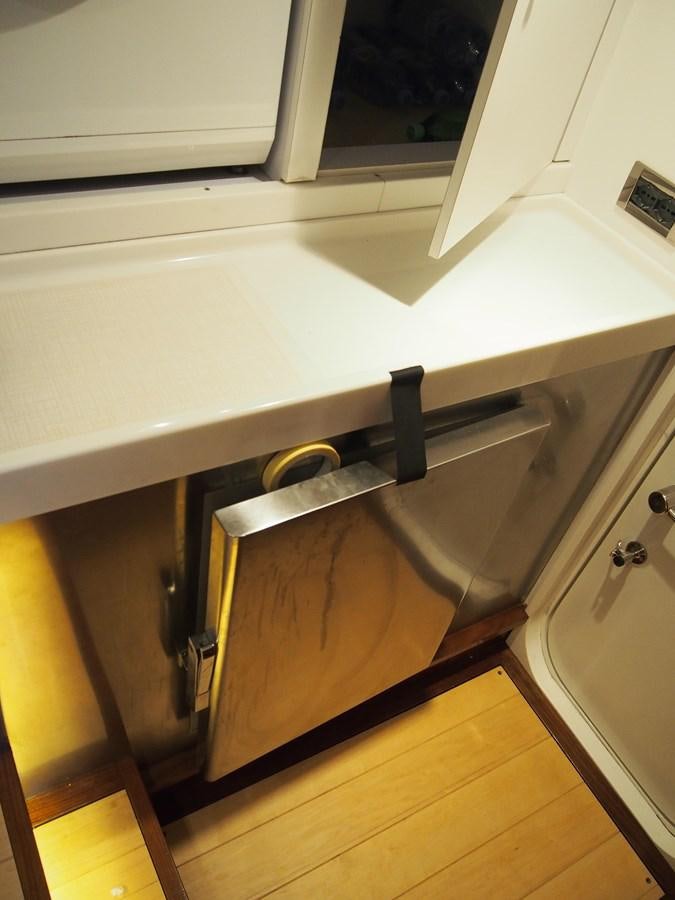 a large metal sink aboard GUARDIAN ANGEL Yacht for Sale