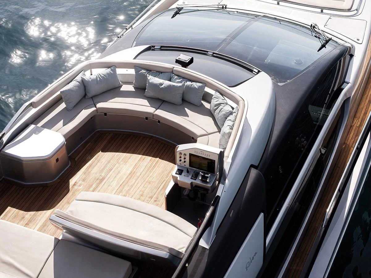 the inside of a car aboard SOUL Yacht for Sale