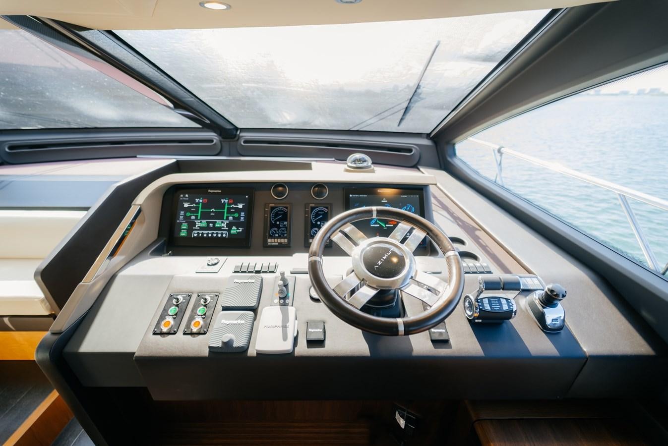 inside of a car aboard VENTURE Yacht for Sale