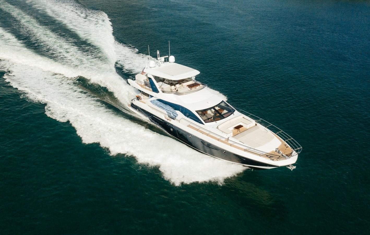 a high angle view of a boat aboard VENTURE Yacht for Sale
