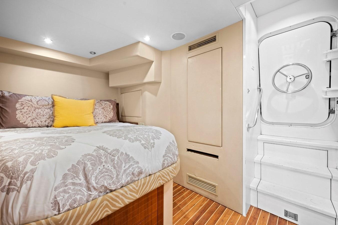 a bed in a room aboard ENDLESS SUMMER Yacht for Sale