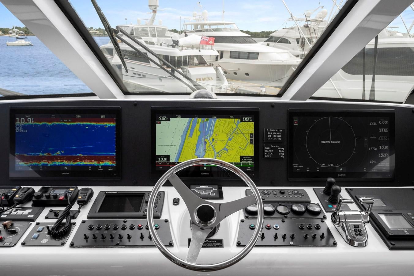 a control panel of a plane aboard ENDLESS SUMMER Yacht for Sale